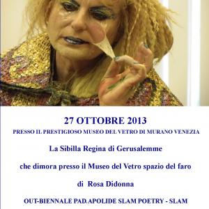 La Sibilla Regina di Gerusalemme che dimora presso il Museo del Vetro  spazio del faro di  Rosa Didonna 