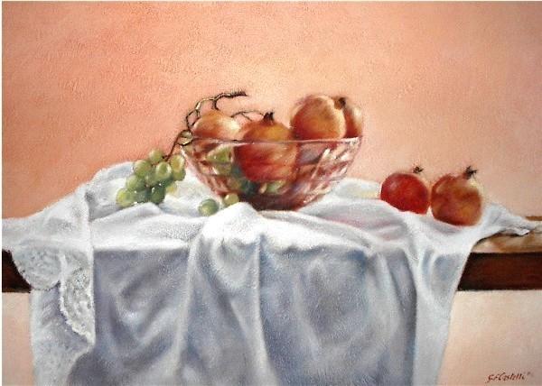 Fruttiera con melegrane