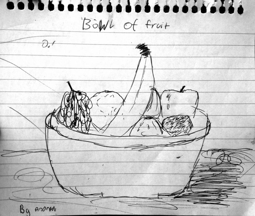 Bowl of fruit study