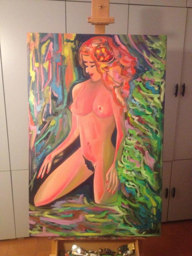 Donna Ross olio su tela 120x80cm 2014
