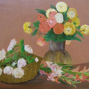 LG 0109 - Dalie, gladioli e rose