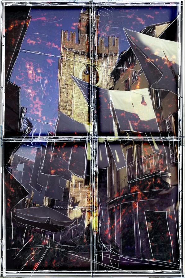 dietro la finestra uno scorcio della Pallata 2.0