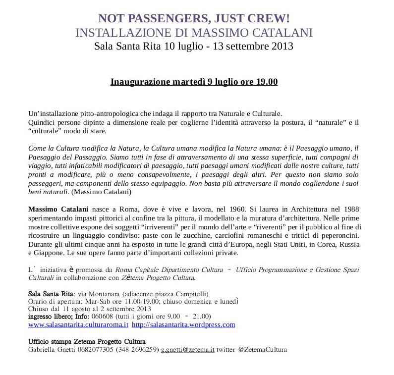 Not Passengers, Just Crew - Massimo Catalani