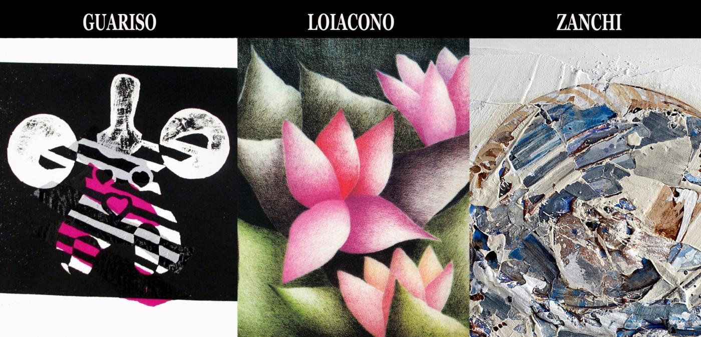 Solo exhibition of F.Guariso, Loiacono L. and A. Zanchi presentation by Giorgio Grasso
