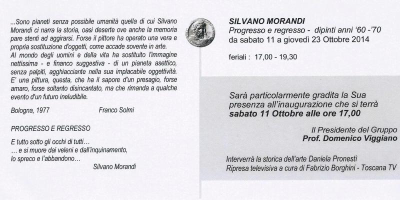 Exibition "Progresso e Regresso" painting Silvano Morandi