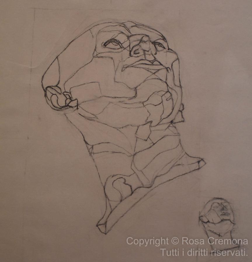 Studio maschere a carboncino