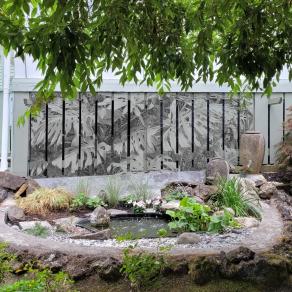 mural "monstera above the pond" 3x1.1m