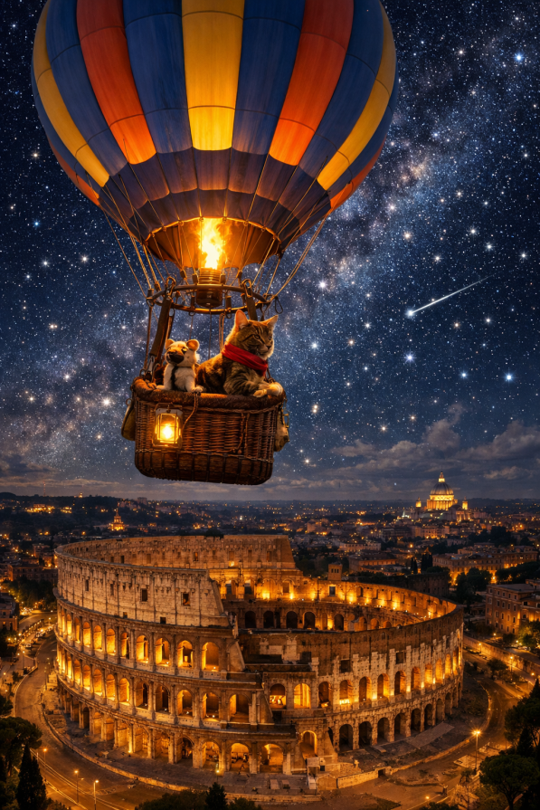 Sotto un mantello di stelle due anime curiose sfiorano i sogni della Città Eterna