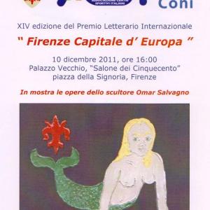 XIV PREMIO LETTERARIO INTERNAZIONALE "FIRENZE CAPITALE D'EUROPA DELLA CULTURA" - MENZIONE D'ONORE AL M° OMAR SALVAGNO