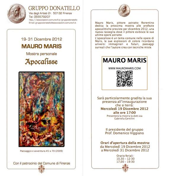Apocalisse, Mostra personale di Mauro Maris Apocalisse, Mostra personale di Mauro Maris