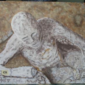 Pompei calco in gesso di una vittima del terremoto