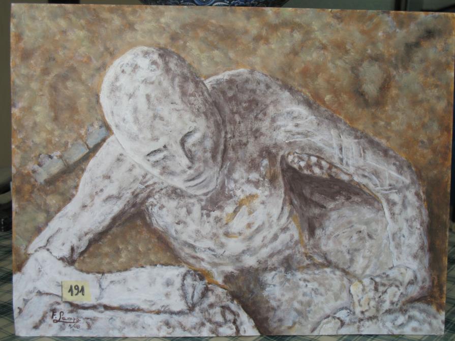 Pompei calco in gesso di una vittima del terremoto