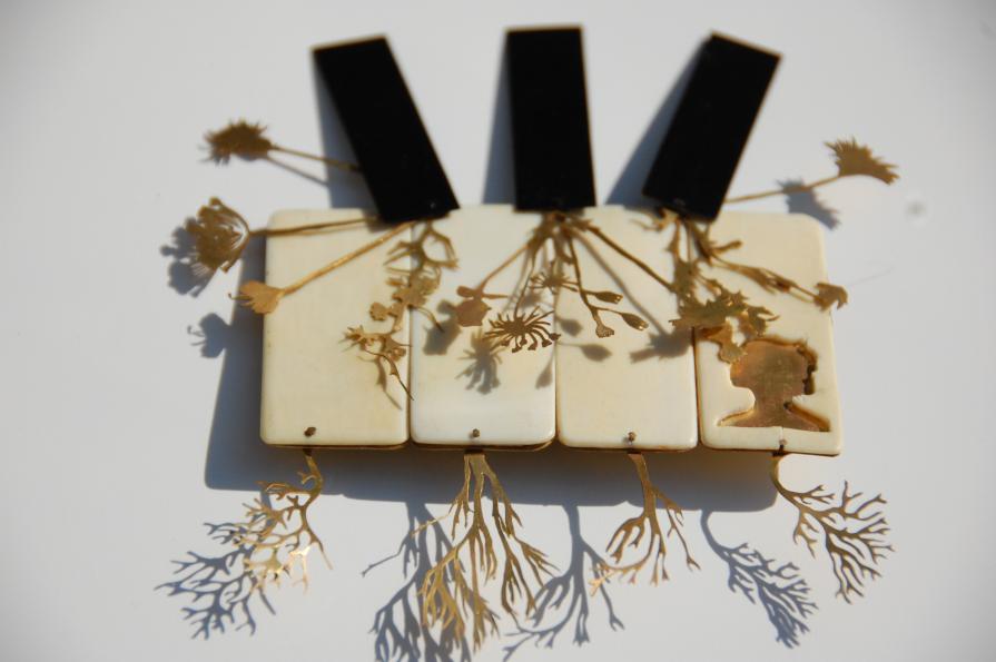 A piano in the wood A piano in the wood