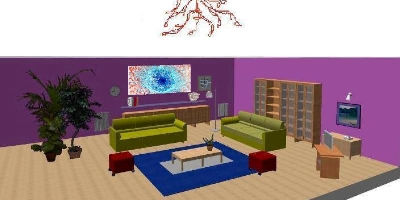 “La creazione”, dipinto di Maristella Angeli