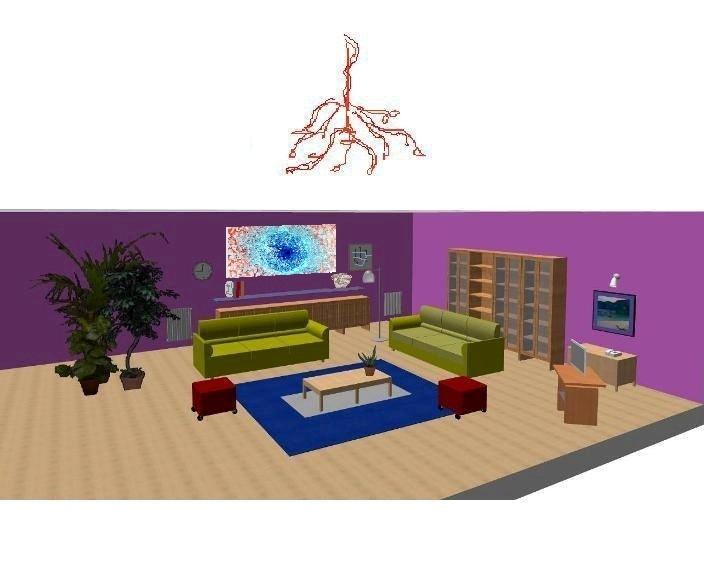 “La creazione”, dipinto di Maristella Angeli