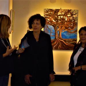 Artistic staff "Messaggi", Maristella Angeli, at the "Arte Borgo Gallery", Rome