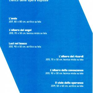 Maristella Angeli, exhibits her paintings at the "Quartino", Macerata