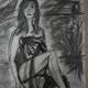 "Figura di donna" matita e carboncino su carta