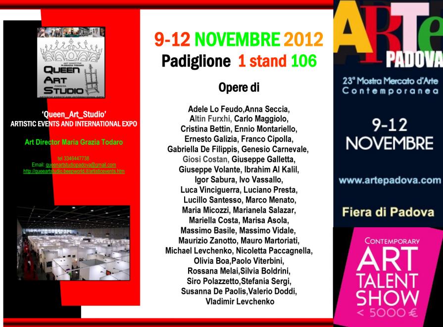 Cartolina Arte Padova Fiere 2012 QueenArtStudio Cartolina Arte Padova Fiere 2012 QueenArtStudio