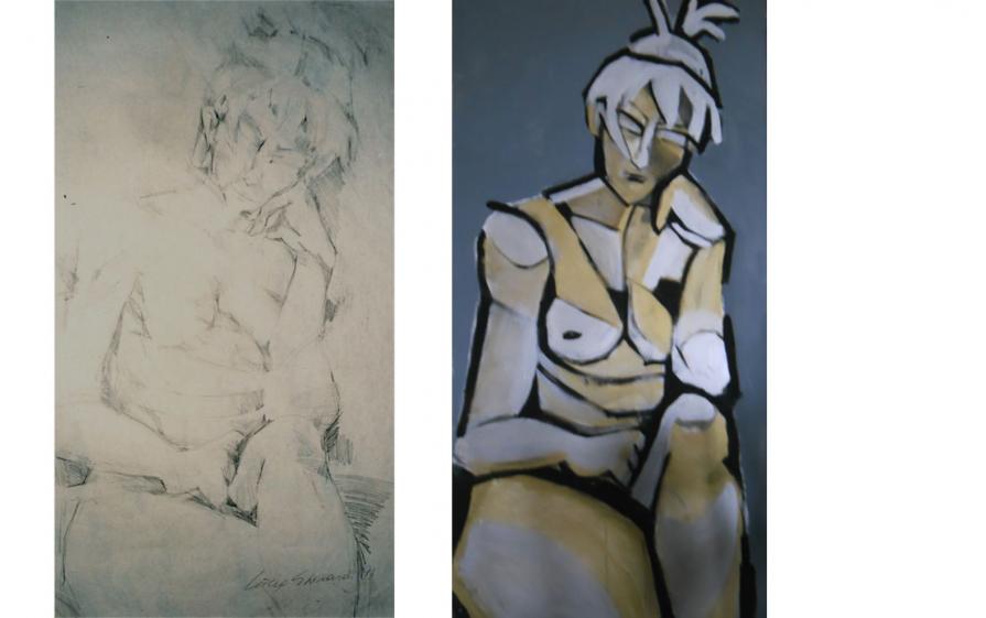 La Riflessione : dal disegno al quadro La Riflessione : dal disegno al quadro