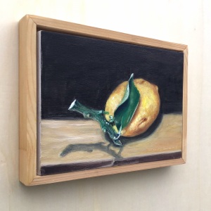 Limone olio su tavola 20 x 15 cm