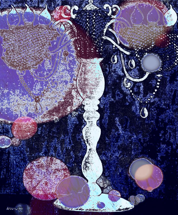 Candelabro black berry 