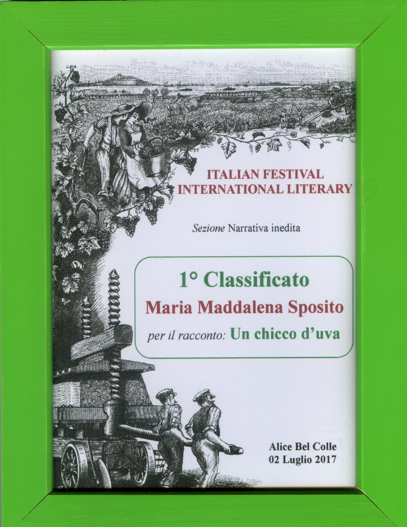 Premio Letterario- Sezione Narrativa inedita-