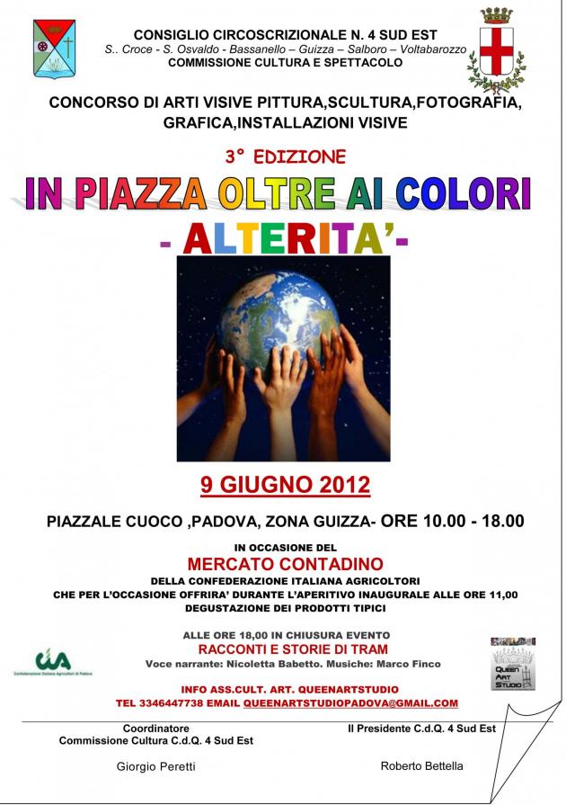 CONCORSO DI ARTI VISIVE PITTURA,SCULTURA,FOTOGRAFIA, GRAFICA,INSTALLAZIONI VISIVE'IN PIAZZA OLTRE I 