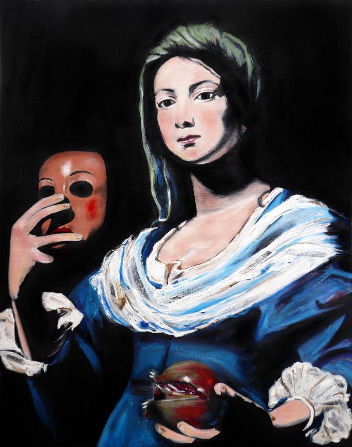 Woman with a mask