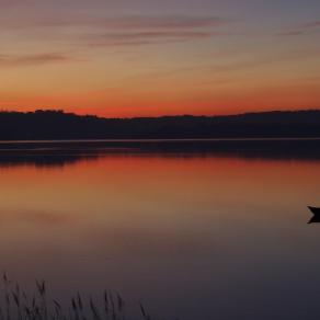 " TRAMONTO SUL LAGO DI PUSIANO "  Brianza  Comasca 