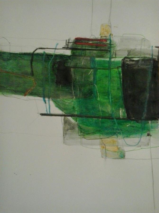 Canone n 3, vento del Nord - Tecnica mista su carta 2014