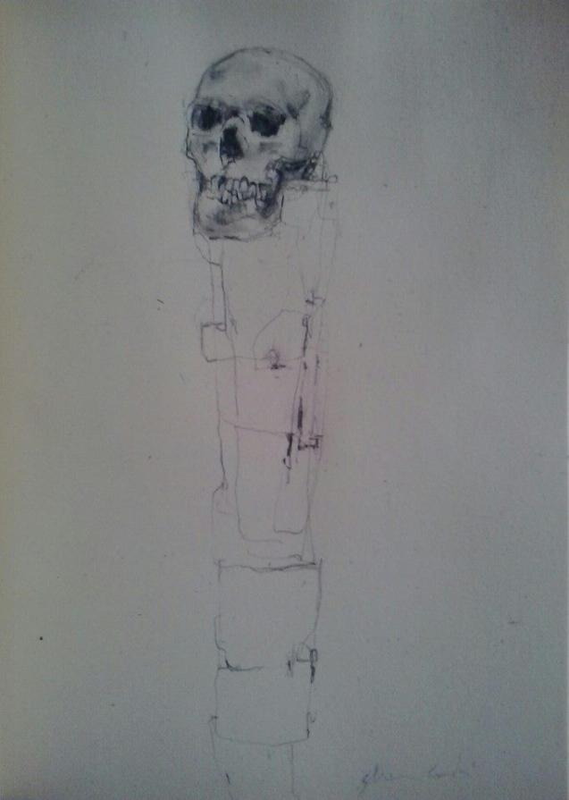 Totem n. 1 - Tecnica mista su carta 2015