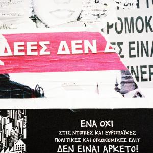 Land You Refugee (demonstration poster photographed in exarchia)