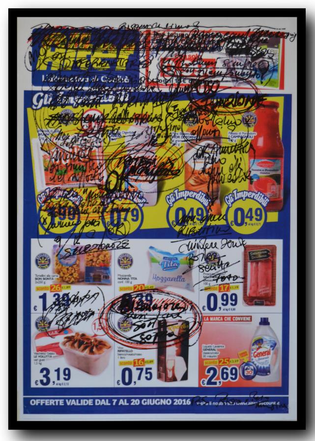 brainstorming su poster pubblicitario 