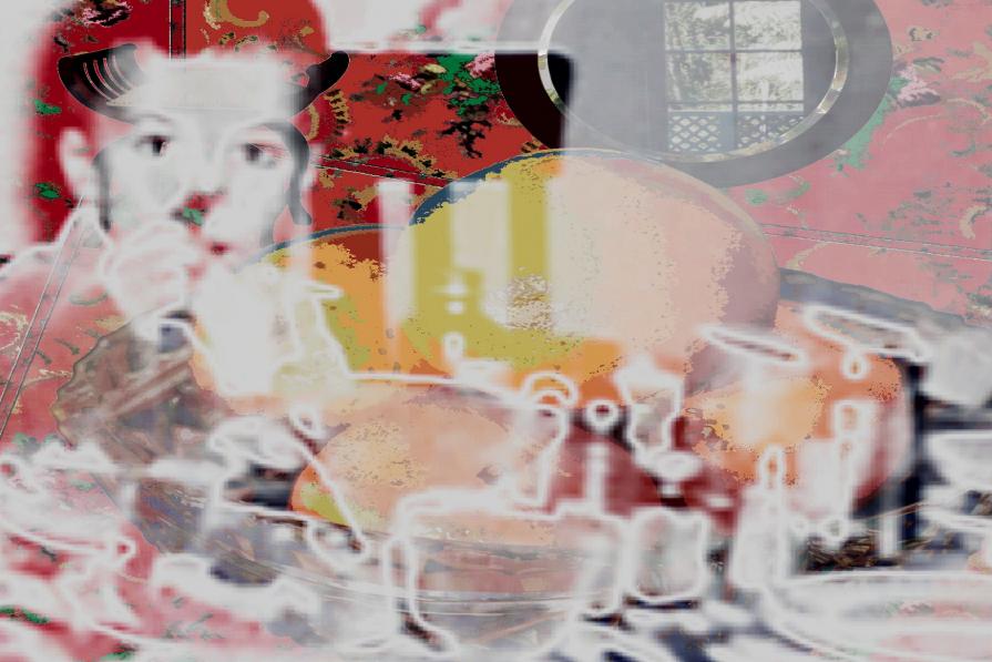 Quonset table doodle with Orange Bowl