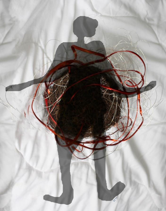 In Red  In Brown the rolling ball of the time " the Fate"