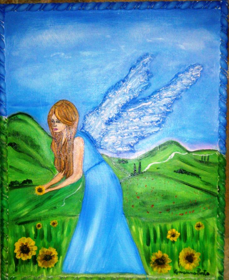 Angelo con la natura