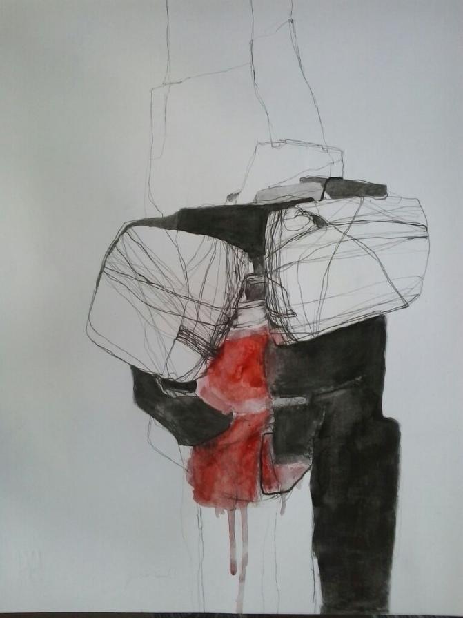 Contrappunto in chiaro scuro 2 - Tecnica mista su carta 2014