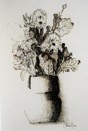 Vaso con fiori, Mostra didattica / Museo delle monache ( Is ) 1992