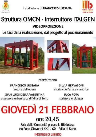 Videoproiezione fasi della realizzazione dell'installazione Struttura OMCN - Interruttore ITALGEN