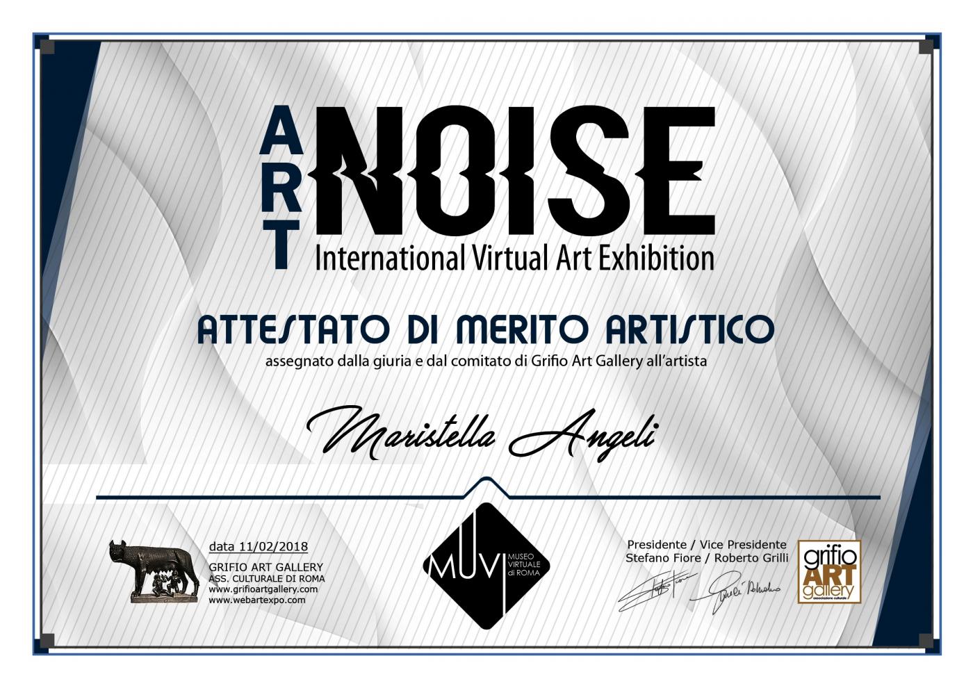 "Certificate of Artistic Merit" Art Noise