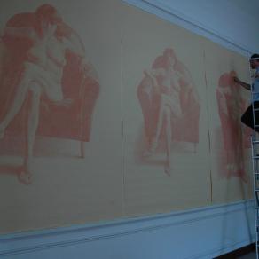 realizzazione dei cartoni per il trittico "Monika"