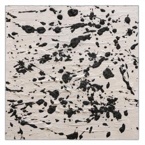 Attimo II(infinito) - malta, pasta cementizia, colla vinilica, su tela - cm.48x48 - Anno 2010