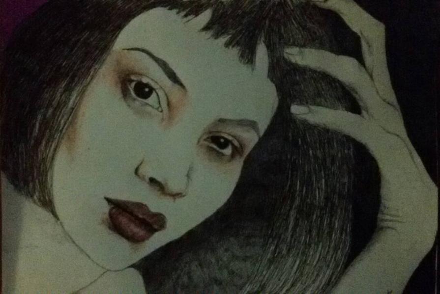 N 58 Biro nera arancione fucsia