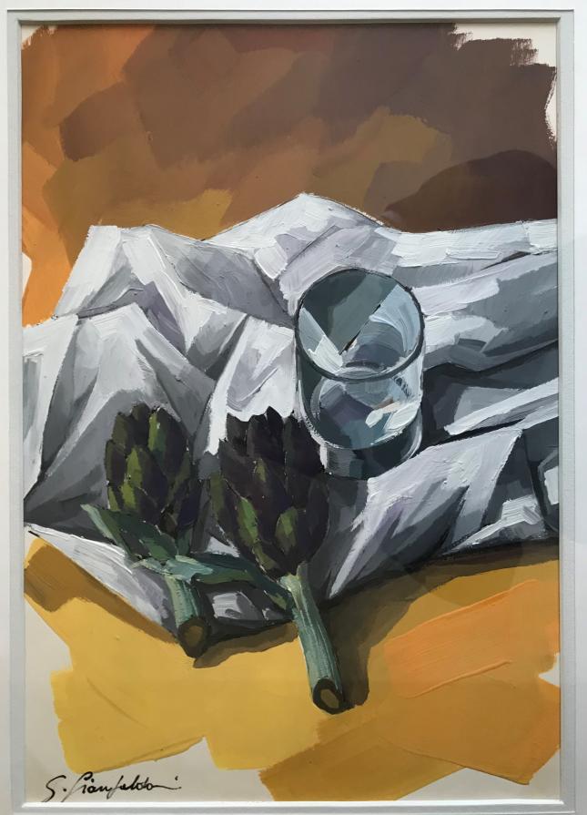 Gianfranco Gianfaldoni - Carciofi - olio su cartone - 35 x 50