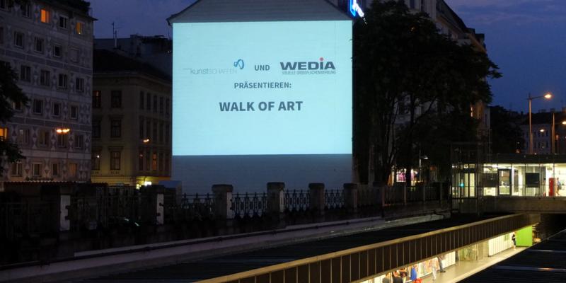kunstschaffen - walk of art - beamboard naschmarkt - 15 July to 1 August - Vienna