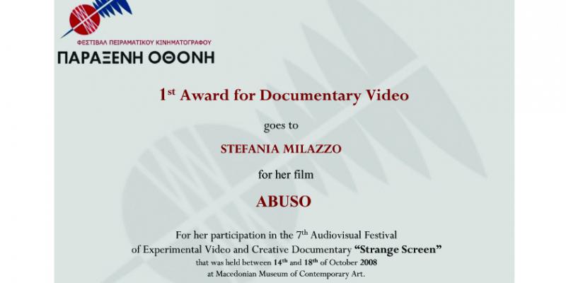 Strange Screen Film Festival - Abuso Strange Screen Film Festival - Abuso