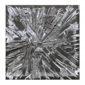 Presente Infinito III - malta, pasta cementizia, colla vinilica - su tela - cm.55x55 - Anno 2010