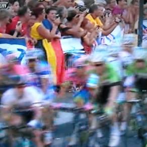 durante l'arrivo 100tesimo tour de france a Parigi