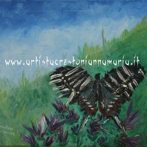 Farfalla triste -Olio su Tela 60 x 50 - Tecnica Spatola - anno 2014